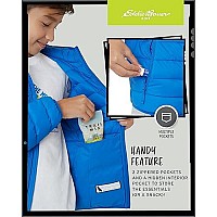 Eddie Bauer Kids Jacket - Cirruslite Weather Resistant Insulated Quilted Bubble Puffer Coat For Boys And Girls (3-20), Size 3-4, Blue Sapphire