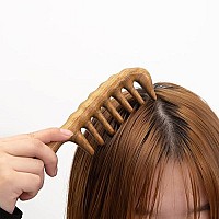 Moreinday Wooden Comb Massage Scalp Comb Sandalwood Comb Wide Tooth Wood Comb For Women Men 11