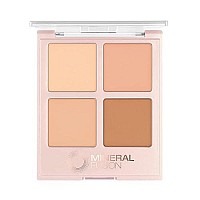 Mineral Fusion Concealer Palette Quad, Light To Neutral, Indulgence, Set Of 4 Shades