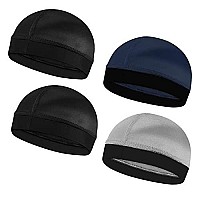 4Pcs Silky Durags Stocking Wave Caps For Men, Doo Rags Compression Cap For Waves