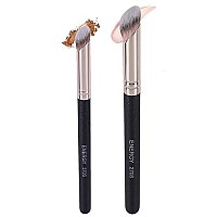 Energy Foundation Brushes Set - Angled Foundation Brush Mini Concealer Blending Brush Premium Synthetic Eye Makeup Brushes For Blending Liquid Foundation Cream Powder Cosmetics 270S370S