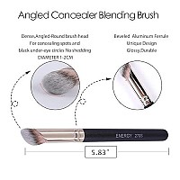 Energy Foundation Brushes Set - Angled Foundation Brush Mini Concealer Blending Brush Premium Synthetic Eye Makeup Brushes For Blending Liquid Foundation Cream Powder Cosmetics 270S370S