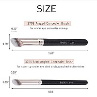 Energy Foundation Brushes Set - Angled Foundation Brush Mini Concealer Blending Brush Premium Synthetic Eye Makeup Brushes For Blending Liquid Foundation Cream Powder Cosmetics 270S370S