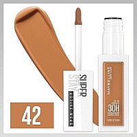 Maybelline Super Stay Liquid Concealer Makeup, Full Coverage Concealer, Up To 30 Hour Wear, Transfer Resistant, Natural Matte Finish, Oil-Free, Available In 16 Shades, 42, 1 Count