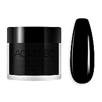 Aokitec Dip Powder Diamond Black Color, Nail Dipping Powder French Powder Pro Collection System Nail Art Starter Manicure Salon Diy At Home, Odor-Freelong-Lasting, No Needed Nail Lamp Curing, 1 Oz