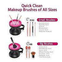 Electric Makeup Brush Cleaner Machine - Alyfini Portable Automatic USB Cosmetic Brush Cleaner Tools for All Size Beauty Makeup Brushes Set (Black)