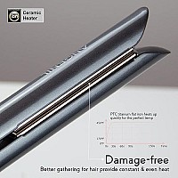 Angenil Professional Nano Titanium Flat Iron Hair Straightener And Curling Iron In One, 5 Heat SettingsFast HeatingPortable Dual Voltage, Multi Straightener For All Hair Types