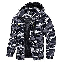 Mens Winter Jackets Ski Jackets For Men Plus Size Winter Coats With Pockets Snowboarding Jackets Fleece Lining Warm Jackets