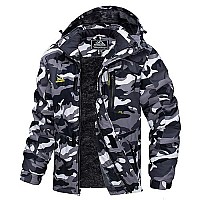 Mens Winter Jackets Ski Jackets For Men Plus Size Winter Coats With Pockets Snowboarding Jackets Fleece Lining Warm Jackets