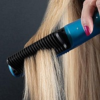 Forpro Expert Salon Hair Straightener Brush, Ultra-Fast Nano Ceramic Heater With 3D Heating Teeth, 3 Heat Settings, Auto-Off