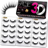 Eliace False Eyelashes Cat Eye-Lash 3D Mink Lashes,Spiky Wispy Natural Long Faux Mink Lashes Strips Soft & Reusable Makeup Professional Fake Eyelashes Pack 15 Pairs Trish Style