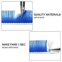 Colored Lash Extensions 007 D 16Mm Volume Lash Extensions Ombre Blue Lash Extensions 12Mm-16Mm Easy Fan Volume Lashes Cd Curl Lash Extensions 2D-20D Fast Fanning Colored Eyelashes(Blue 007D 16)