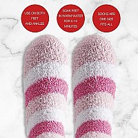 Live Green Bath and Body Pedicure Gift Set- Relaxing Foot Care Set with Pink Fuzzy Socks, Peppermint Foot Lotion, and Foot Scrub, Holiday Gifts for Women