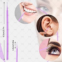 400 PCS Disposable Micro Applicator Brush for Makeup Beauty Brush, Bendable Ultrafine Mascara wands for Eyelash brush?Eyebrow brush?Make up brushes?Eyelash comb (Purple 1.5mm)