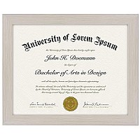 Americanflat 85X11 Diploma Frame In Light Wood With Shatter Resistant Glass - Horizontal And Vertical Formats For Wall And Tabletop