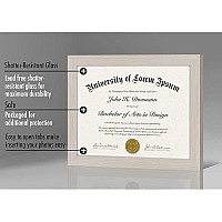 Americanflat 85X11 Diploma Frame In Light Wood With Shatter Resistant Glass - Horizontal And Vertical Formats For Wall And Tabletop