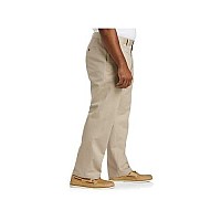 Dxl Big And Tall Essentials Flat-Front Twill Pants, Khaki, 46W X 30L