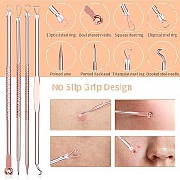 Blackhead Remover Pimple Popper Tool Kit 4Pcs Professional Medical Grade Stainless Pimple Extractor Tool For Blackhead, Whitehead Extractors, Zit, Blemish Comedone Removal