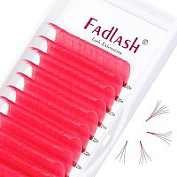 Colored Lash Extensions Dd Curl Easy Fan Volume Lashes Hot Pink Colored Eyelash Extensions Volume Lash Extensions Self Fanning Eyelash Extensions (Pink-007Dd, 20-25Mm)