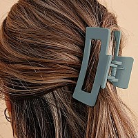 6 Pack Square Claw Clips, Big Hair Claw Clips For Women Girls, 41 Large Non-Slip Hair Clips, Rectangular Claw Hair Clips, Matte Hair Claws Strong Hair Accessories Jumbo Claw Clip For Thick Hair