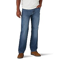 Wrangler Mens Free-To-Stretch Relaxed Fit Jean, Milwaukee, 33W X 32L