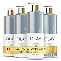 Olay Firming & Hydrating Body Lotion with Collagen, 17 fl oz Pump, (Pack of 4)