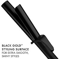 Hot Tools Pro Artist Black Gold Digital Salon Hair Curling Iron | Medium Loose Curls and Tousled Waves, (1-1/4 inch)