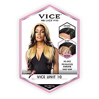 Sensationnel Vice Lace Front Wig - Hd Transparent Lace Pre-Plucked Hairline With Babyhair 5 Inch Deep Part - Vice Unit 10 (Lt613Blue)