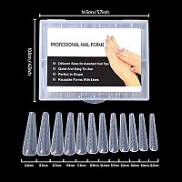 Nmkl38 120Pcs Dual Forms Full Cover Nail Tips Upper Arched Extension Mold (Ti10L)