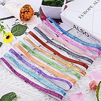 Duufin 20 Pieces Non-Slip Elastic Headbands Sport Headband Colorful Workout Headband Sweatband Heabands Sport Tie Dye Headbands For Women, Men And Girls, 14 Colors