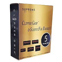 Clipper Grip by Supreme Trimmer - Professional Barber Grippers (5 Piece) Non Slip Clipper Bands SGR50 Barber Sleeve for Hair Clipper - Barber Hair Trimmer Grip