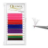 Colored Lash Extensions Volume Lash Extensions C Curl 07 Eyelash 18Mm Lash Tray Pink Red Purple Green Brown White Blue Lash Extensions Self Fanning 2D-10D Easy Fan Volume Lashes(Mixedc 07C 18Mm)