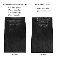 Hotbanana Seamless Clip In Hair Extensions 16 Inch 130G 7Pcs Jet Black Clip In Remy Human Hair Extensions Straight Hair Invisible Pu Skin Weft