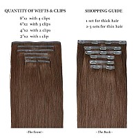 Hotbanana Seamless Clip In Hair Extensions 20 Inch 150G 7Pcs Chocolate Brown Clip In Remy Human Hair Extensions Straight Hair Invisible Pu Skin Weft