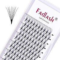 Fadlash Premade Fans Pointed Base 10D Premade Volume Eyelash Extensions Middle Stem Pre Fanned Lash Extensions Easy Application Cd Curl Eyelash Extension (10D-005-D, 13Mm)