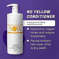 NOW BEAUTY Nourishing No Yellow Violet Conditioner, 32 Oz