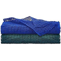 Shappy 2 Pieces African Net Sponge African Body Exfoliating Net African Net Bath Exfoliating Shower Body Scrubber Back Scrubber Skin Smoother For Daily Use Or Stocking Stuffer (Blue, Green)