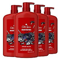 Old Spice Body Wash for Men, NightPanther Scent, Long Lasting Lather, 30 oz (Pack of 4)