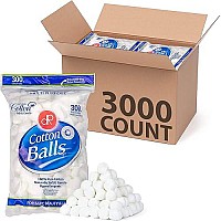 Decorrack 3000 Mini Cotton Balls For Make-Up, Nail Polish Removal, Nail Salons, Multi-Purpose, Made From 100 Natural Cotton, Soft And Absorbent, Bulk Pack For Establishments (3000 Count)