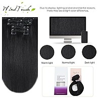 Windtouch Clip In Hair Extensions Human Hair Naturl Black 12Inch 70G 7Pcs 1B