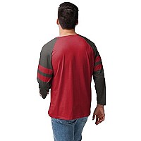 Foco Tampa Bay Buccaneers Nfl Mens Team Stripe Wordmark Long Sleeve Henley