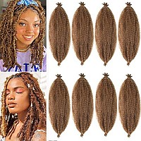 18 Inch Pre-Separated Springy Afro Twist Hair 8 Packs Pre-Fluffy Natural Curls Are Perfect For Marley Crochet Hair Suitable For Black Women (30, 18 Inch)