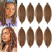 18 Inch Pre-Separated Springy Afro Twist Hair 8 Packs Pre-Fluffy Natural Curls Are Perfect For Marley Crochet Hair Suitable For Black Women (30, 18 Inch)