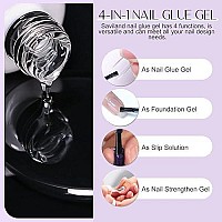 Saviland Nail Tip And Glue Gel Kit - 500 Pcs Square Gel Nail Tip Full Cover With 4 In 1 Nail Gel Glue And Portable Mini U V Led Nail Lamp Easy Diy Nail Extension Set Acrylic Nail Kit