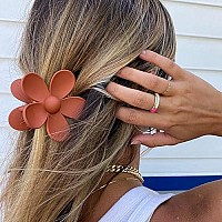 Hair Claw Clips Flower Hair Clips 8Pcs Cute Hair Clip Daisy Hair Clips Big Claw Clip Strong Hold Jaw Daisy Clip Barrettes Large Hair Clamps Thin Hair Accessories Thick Hair For Women Girls Gifts 8 Colors