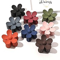 Hair Claw Clips Flower Hair Clips 8Pcs Cute Hair Clip Daisy Hair Clips Big Claw Clip Strong Hold Jaw Daisy Clip Barrettes Large Hair Clamps Thin Hair Accessories Thick Hair For Women Girls Gifts 8 Colors