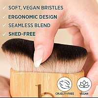 Beauty By Earth Self Tanner Brush - Kabuki Brush For Body, Foundation Brush Makeup Brush For Fake Tan, Sunless Tanner Makeup Brushes, Self Tanning Mitt For Self Tan, Self Tanning Mousse Blending Brush