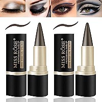 Lokfar 2 Pcs Gel Eyeliner Set, Cream Eyeliner Tool Smudge Proof And Waterproof Eyeliner Pencil Matte Brown Eye-Liner Pencil Tattoo Eyeliner Pen Eyeliner Gel Stick Makeup Eye-Liners For Women (Brown)