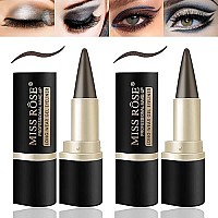 Lokfar 2 Pcs Gel Eyeliner Set, Cream Eyeliner Tool Smudge Proof And Waterproof Eyeliner Pencil Matte Brown Eye-Liner Pencil Tattoo Eyeliner Pen Eyeliner Gel Stick Makeup Eye-Liners For Women (Brown)