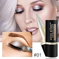 Lokfar 2 Pcs Gel Eyeliner Set, Cream Eyeliner Tool Smudge Proof Waterproof Eyeliner Pencil Shimmer Eye-Liner Pencil Tattoo Eyeliner Pen Eyeliner Gel Stick Makeup Eye-Liners For Women (Silver Shimmer)